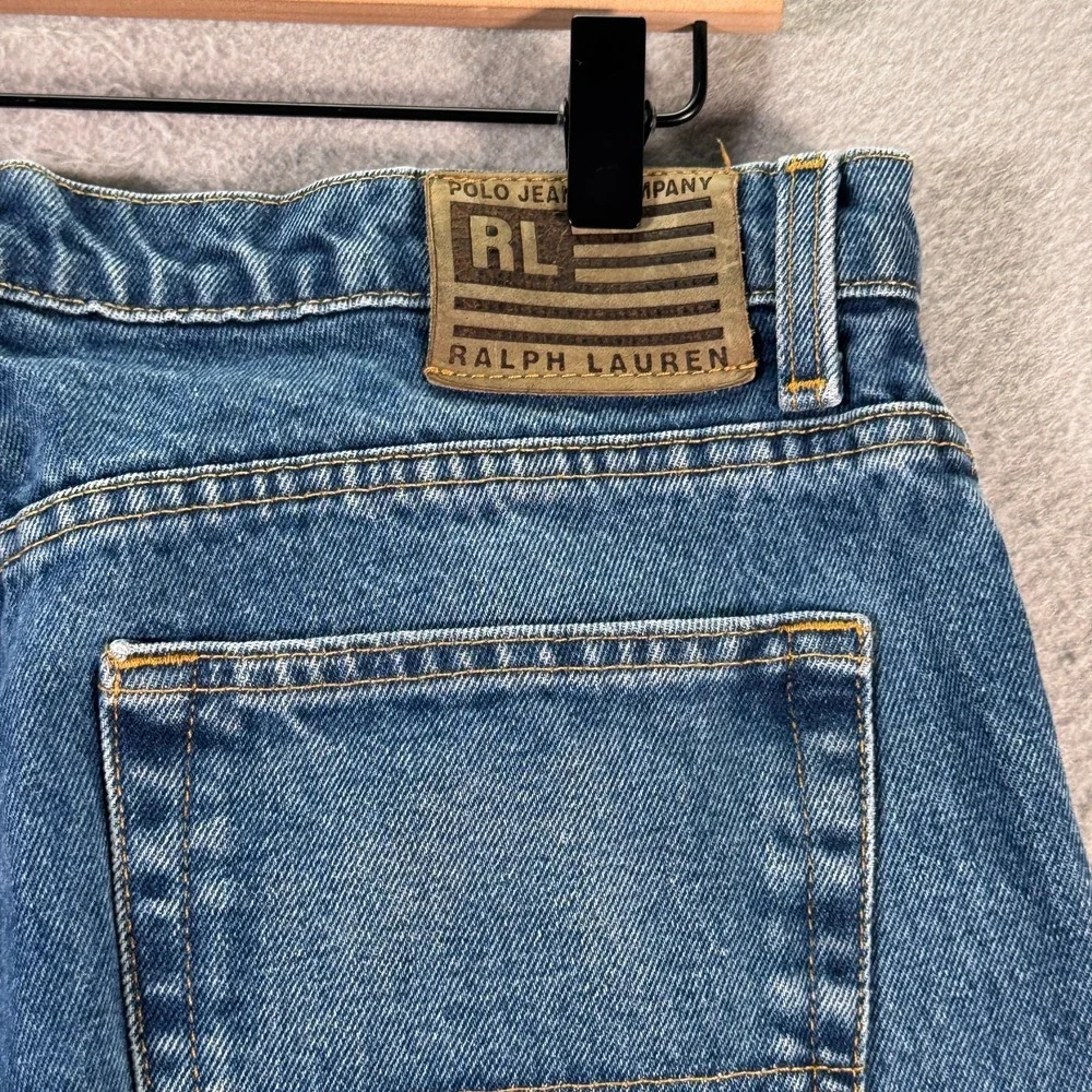 Vintage Polo Ralph Lauren Jeans Mens 34x30 Blue‎ Relaxed Fit Lightwash Comfort